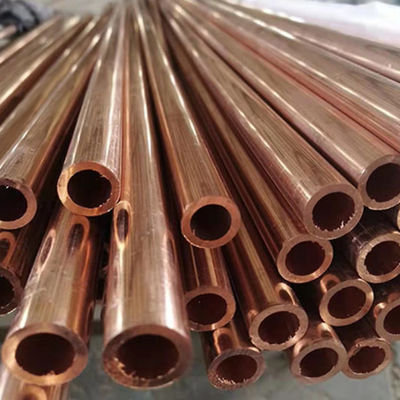 Твердость 3,5-4,0 Прямая медная труба ASTM B280 непрозрачная